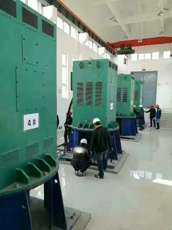 克孜勒苏柯尔克孜某污水处理厂使用我厂的立式高压电机安装现场